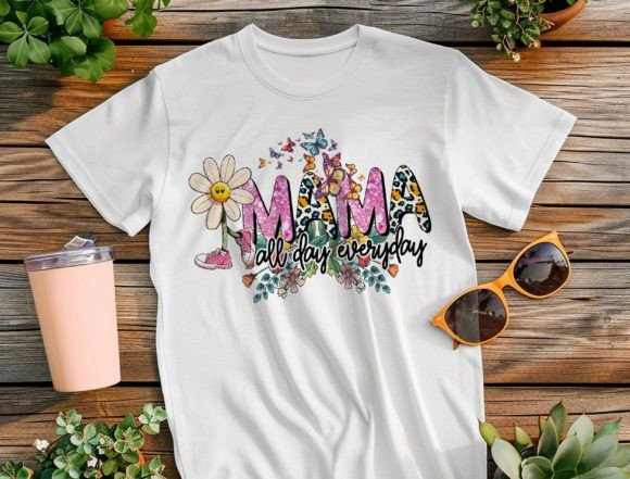 Mother's Day PNG Mama Floral PNG, Mom T-Shirt Designs