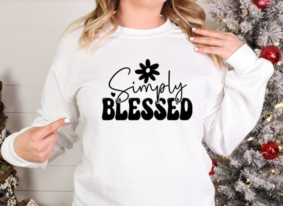 Simply Blessed SVG T-Shirt Design and T-Shirt Designs